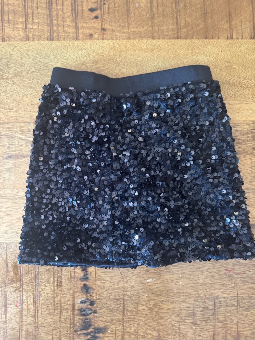 Black Sequin Mini Skirt - kids Party Skirt